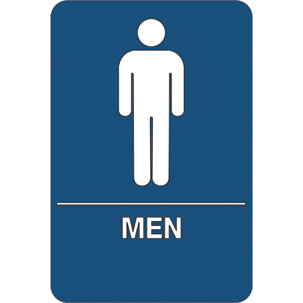 Men Restroom ADA Compliant Plastic Sign