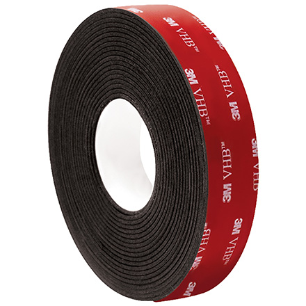 1" x 5 yds. Black 3M<span class='tm'>™</span> 5962 VHB<span class='tm'>™</span> Tape